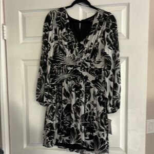 1. State Black and White Fit and Flare Cocktail Dress